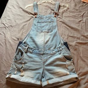 Good condition maternity denim overalls